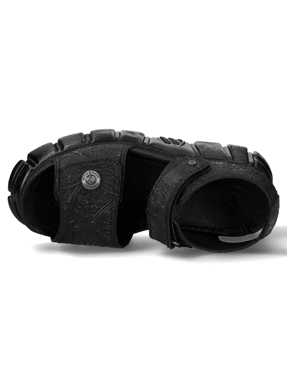 NEW ROCK Platform Sandals with Embossed Punk Strap Style