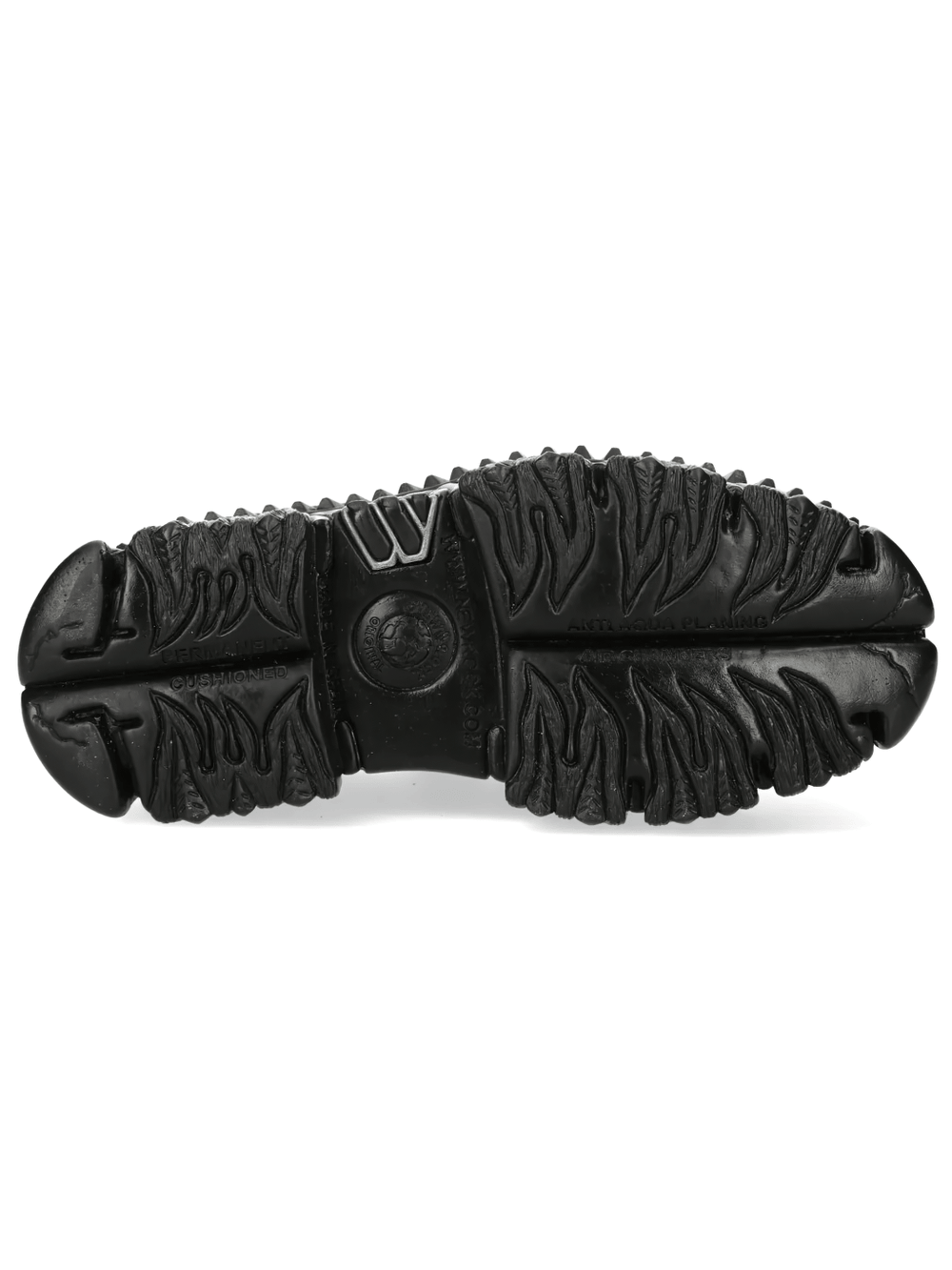 NEW ROCK Platform Shoes with Flame Sole and Line Patterns