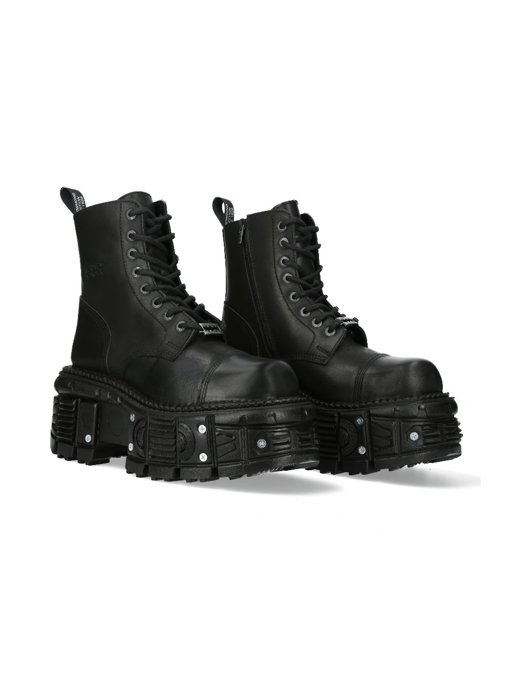 NEW ROCK Men's Rugged Punk Style Ankle Boot with Stud Details
