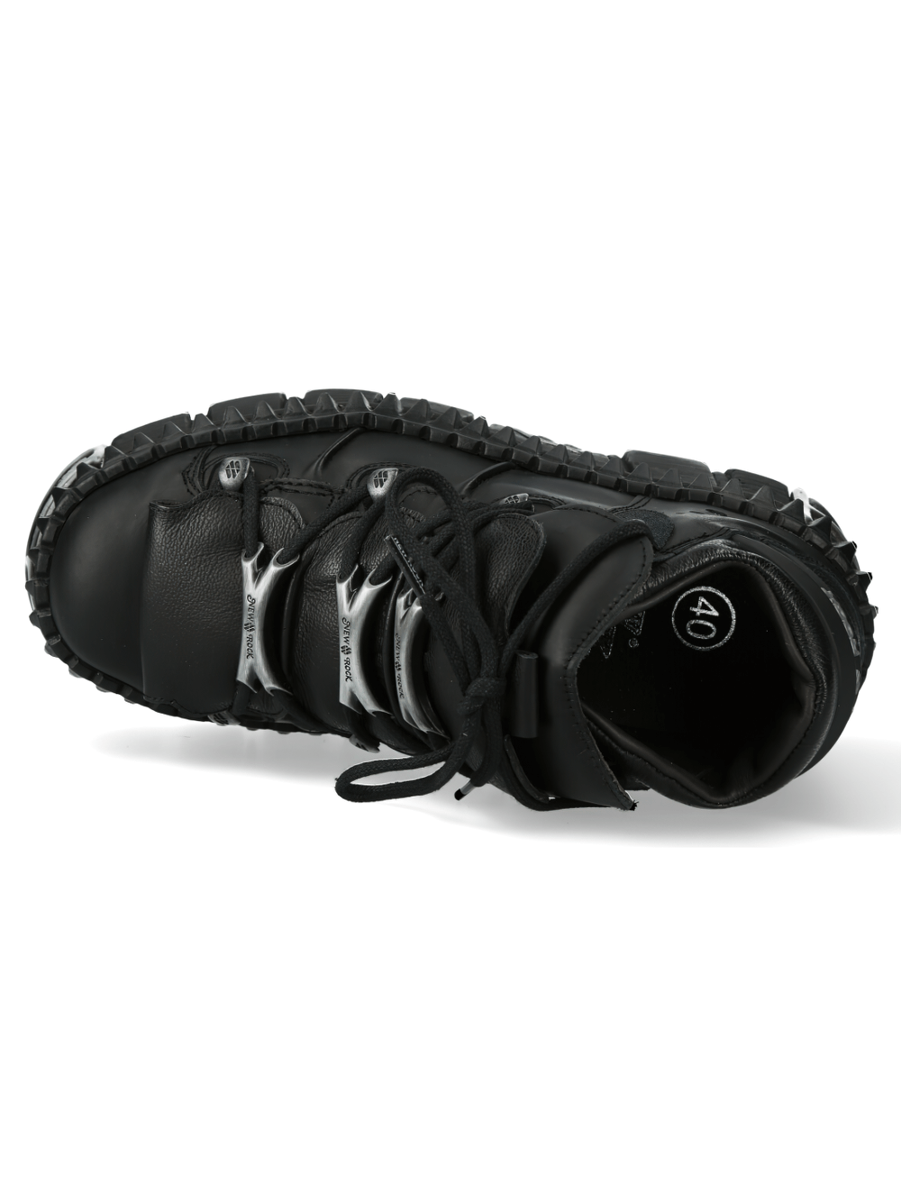 NEW ROCK Men's Studded Black Platform Shoes for Edgy Style