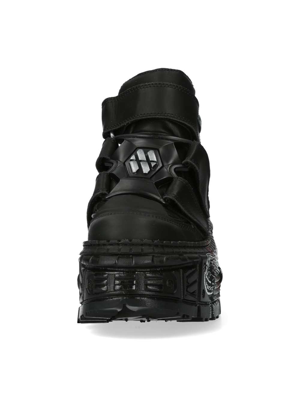 NEW ROCK Men's Trendy Strap Black Ankle Boots for All Styles