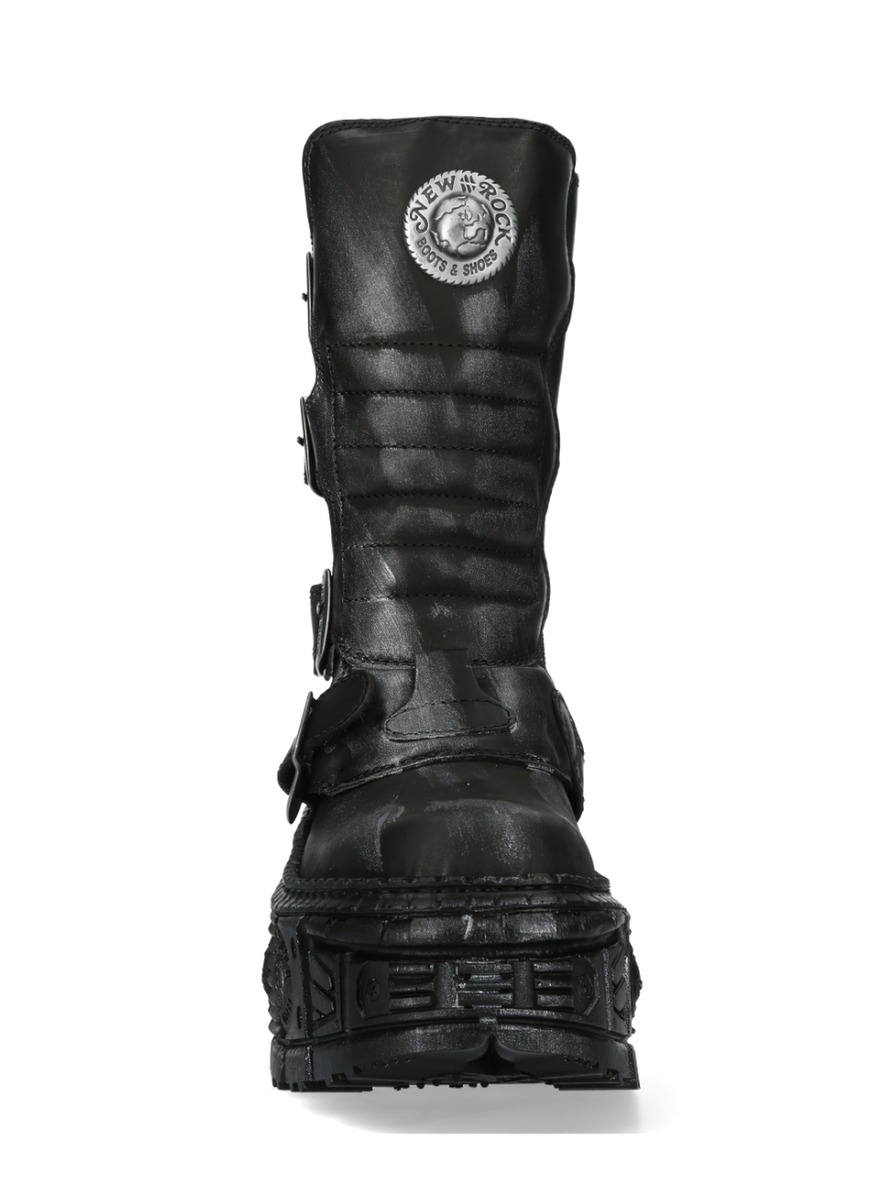 NEW ROCK Men's Gothic Punk Ankle Boots with Buckles