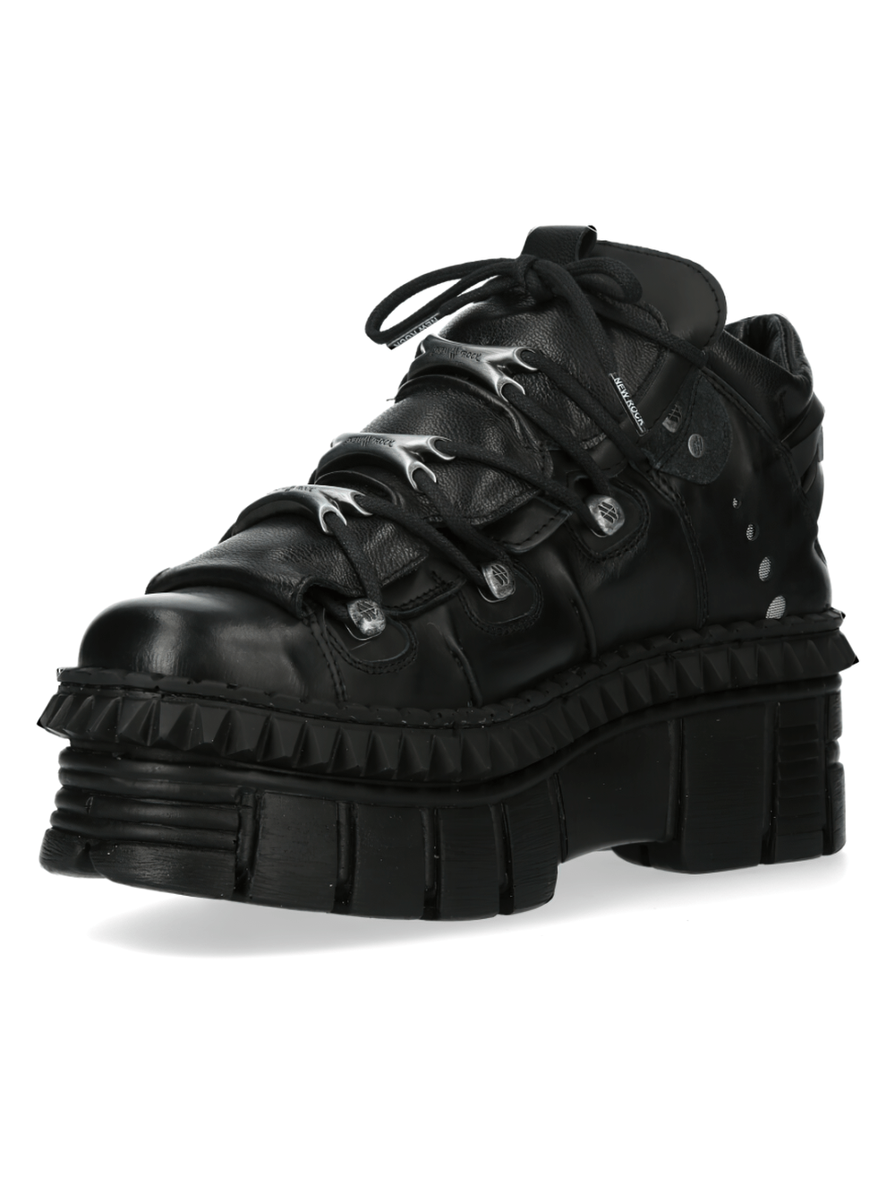 NEW ROCK Men's Urban Heavy Platform Boots with Metallic Details