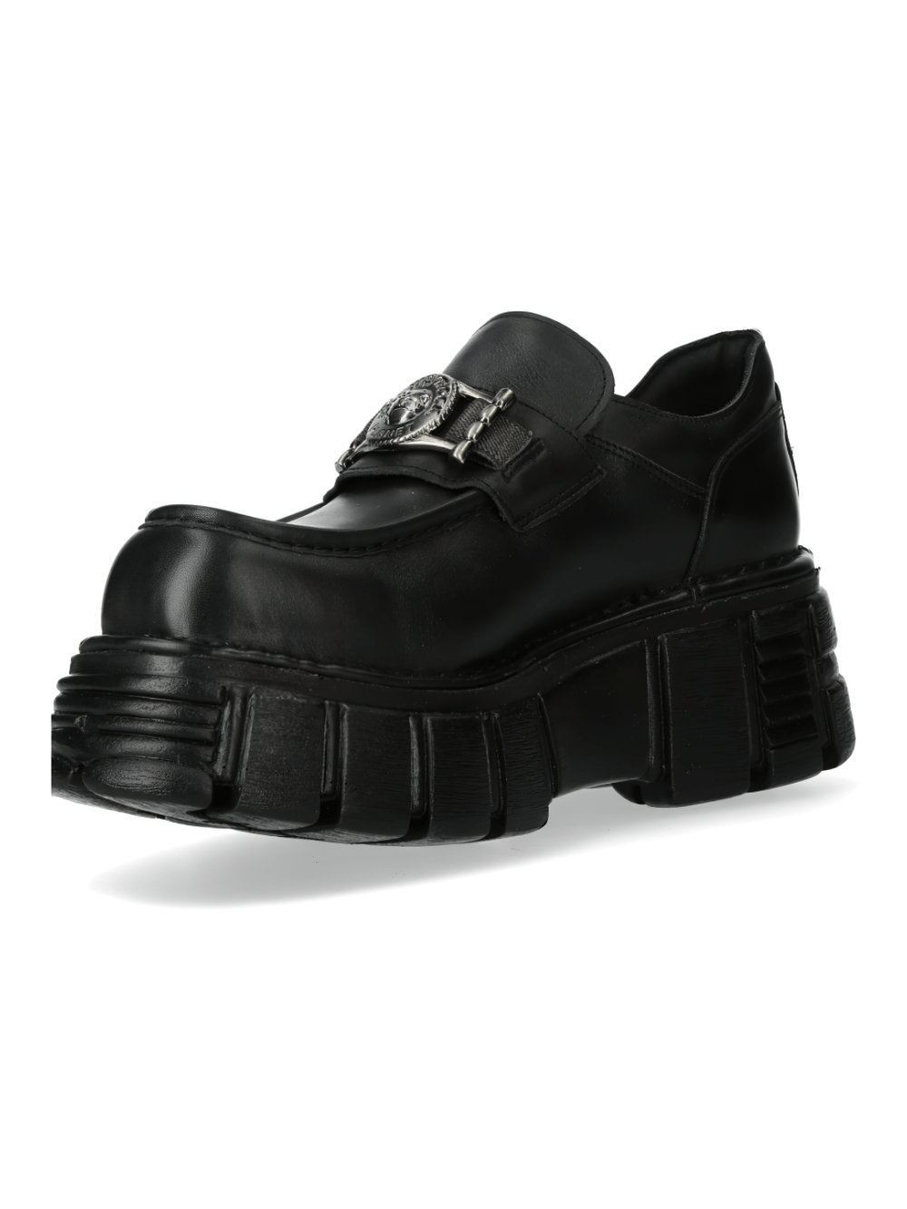 NEW ROCK Men's Urban Rock Leather Platform Shoes With Buckle