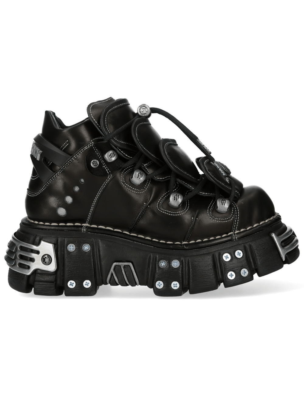 NEW ROCK Women's Ankle Boots with Heavy Platform Sole Trims