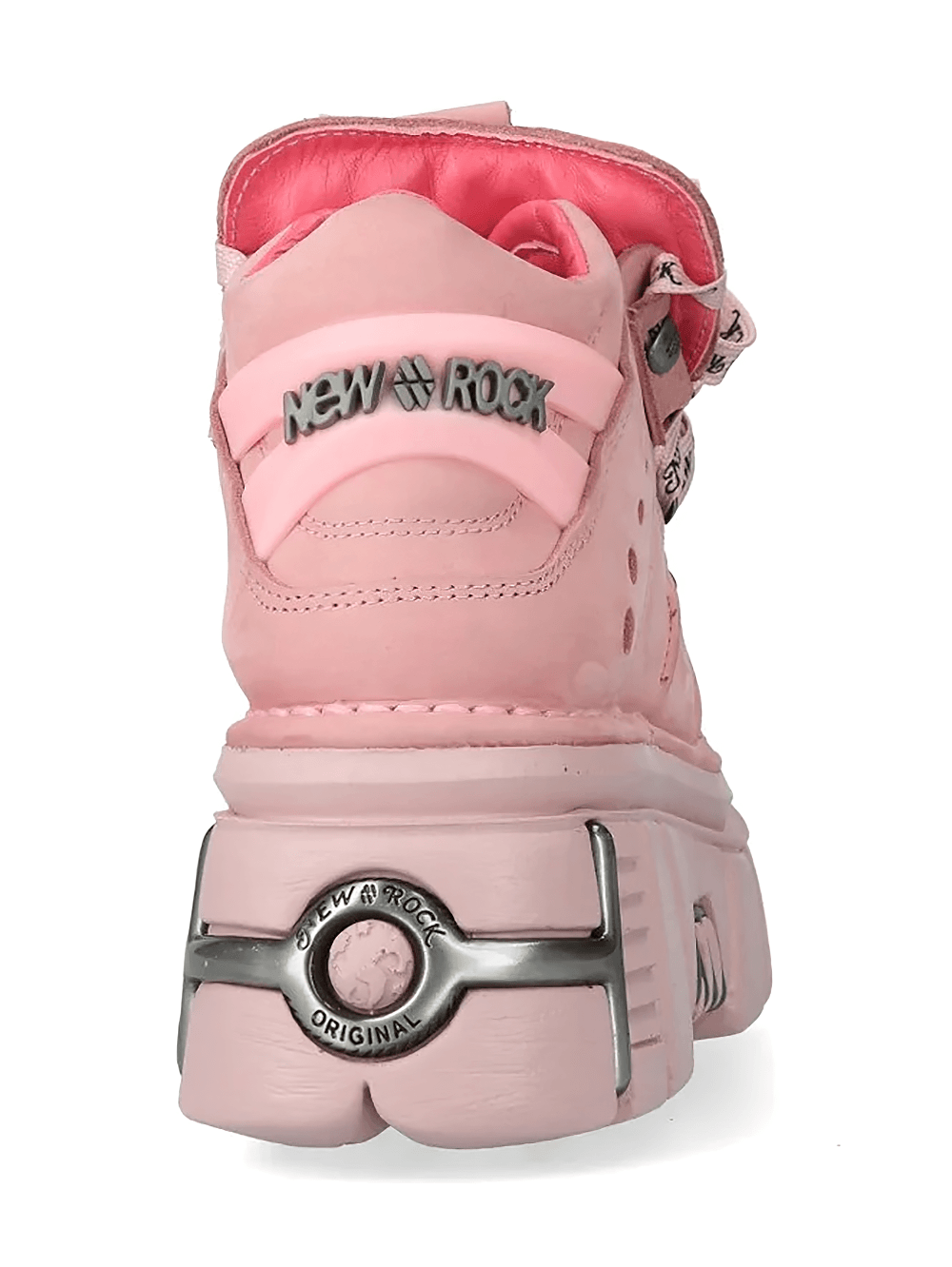 NEW ROCK Women's Ankle Boots With Metal Plates and Laces