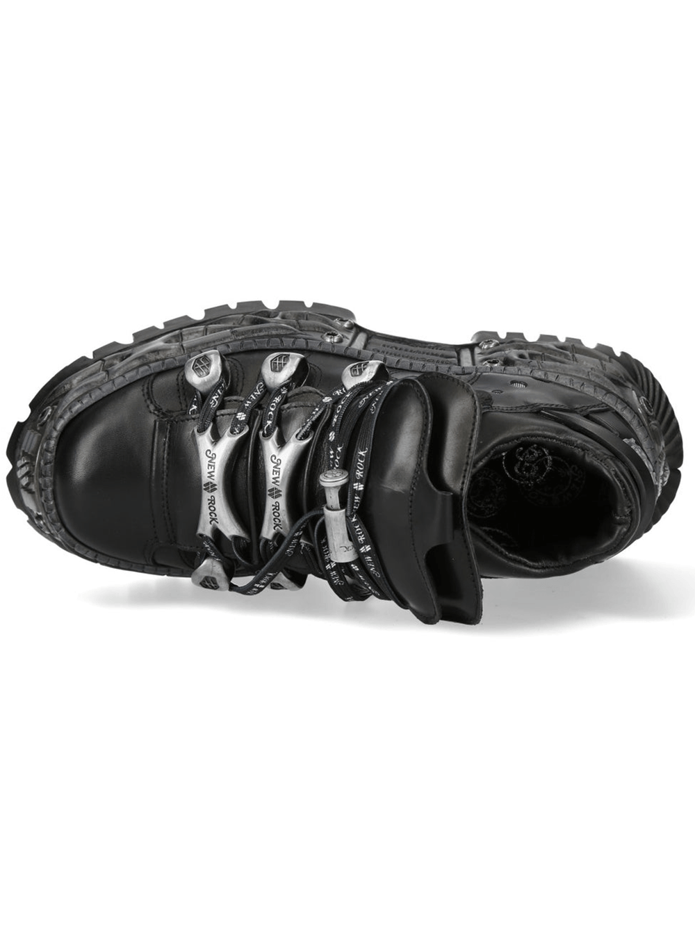 NEW ROCK Women's Black Industrial Platform Shoes