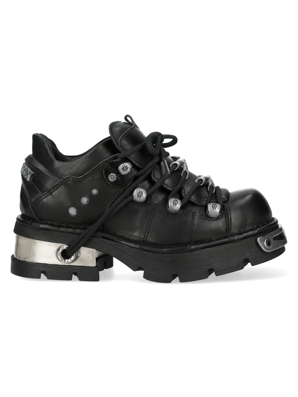 NEW ROCK Women's Black Urban Ankle Boots with Lug Sole