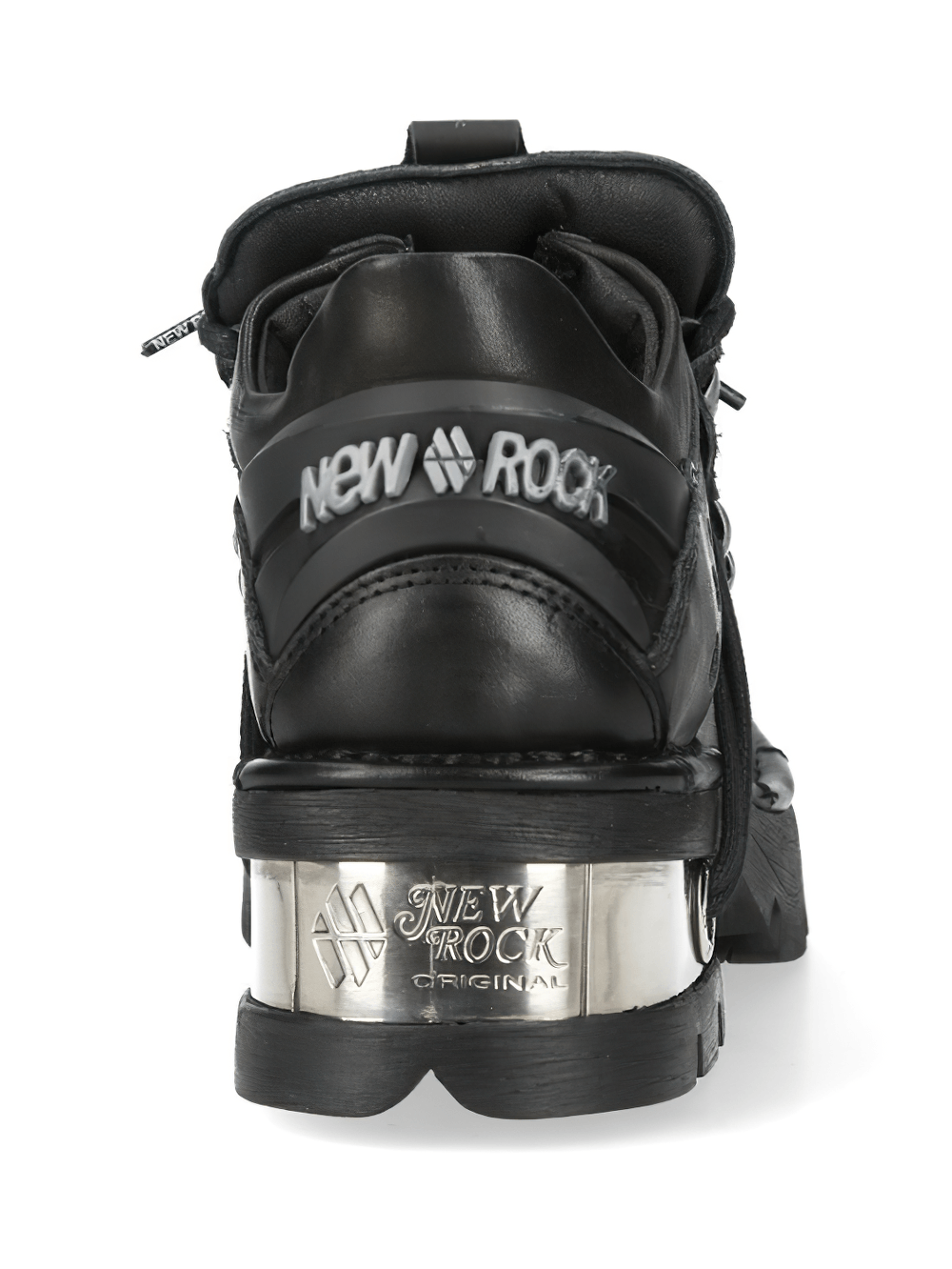 NEW ROCK Women's Black Urban Ankle Boots with Lug Sole