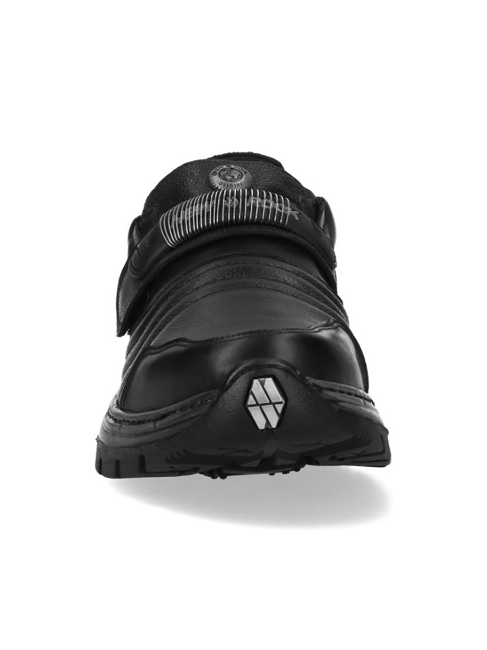 NEW ROCK Women's Black Velcro Rock Shoes with Metal Details