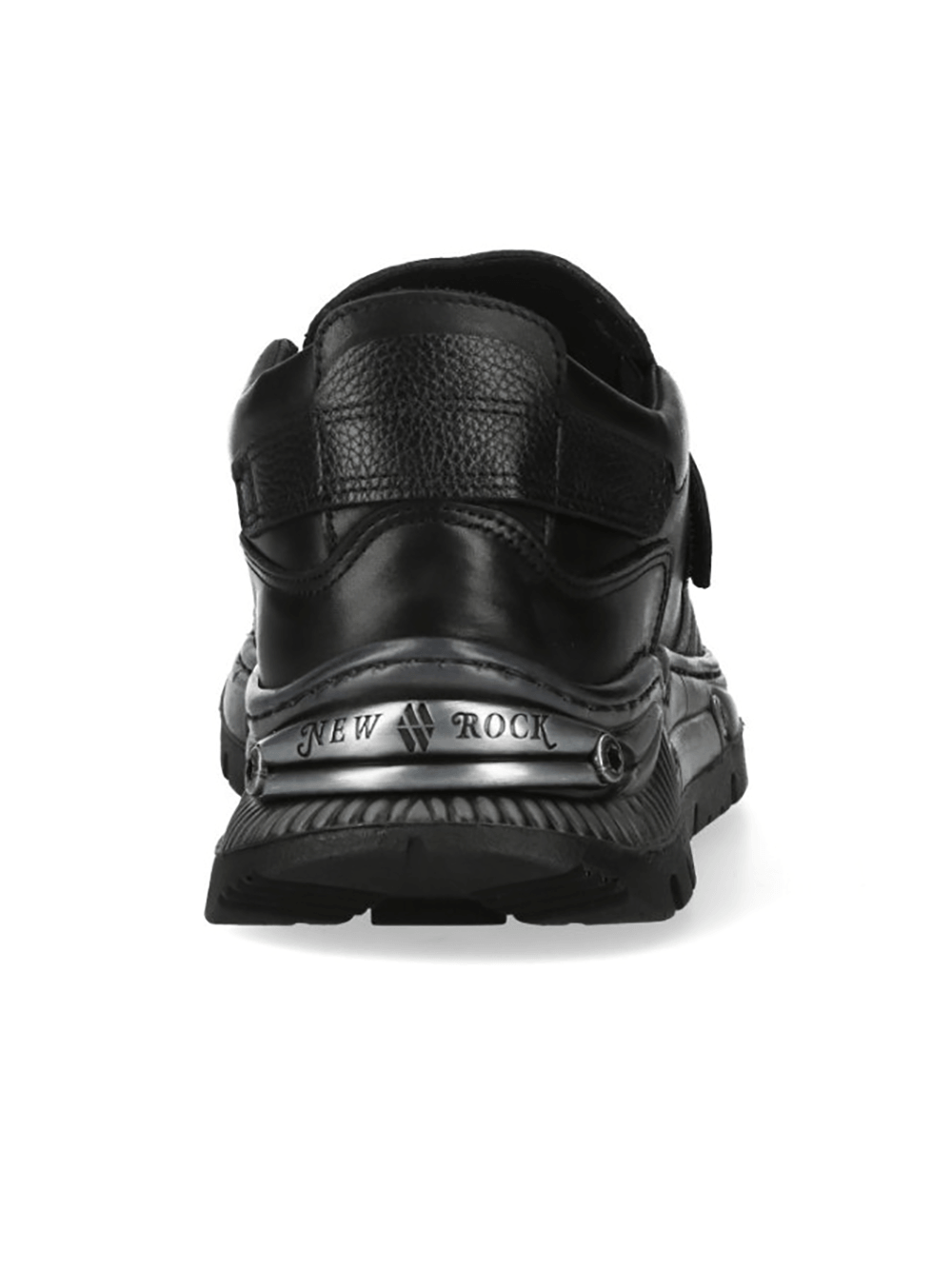 NEW ROCK Women's Black Velcro Rock Shoes with Metal Details
