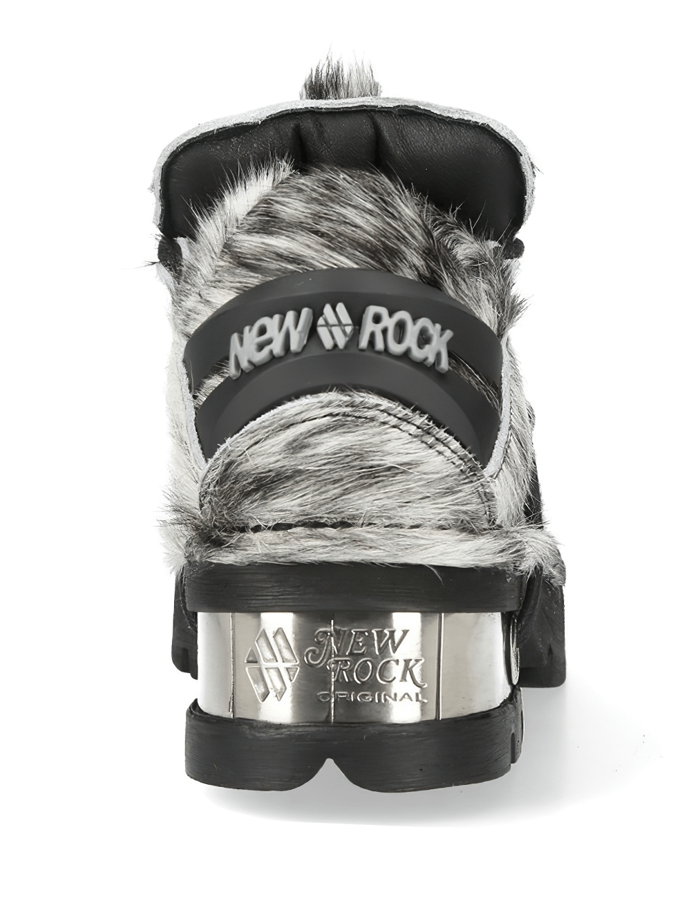 NEW ROCK Women's Cow Pattern Platform Shoes with Toe Caps