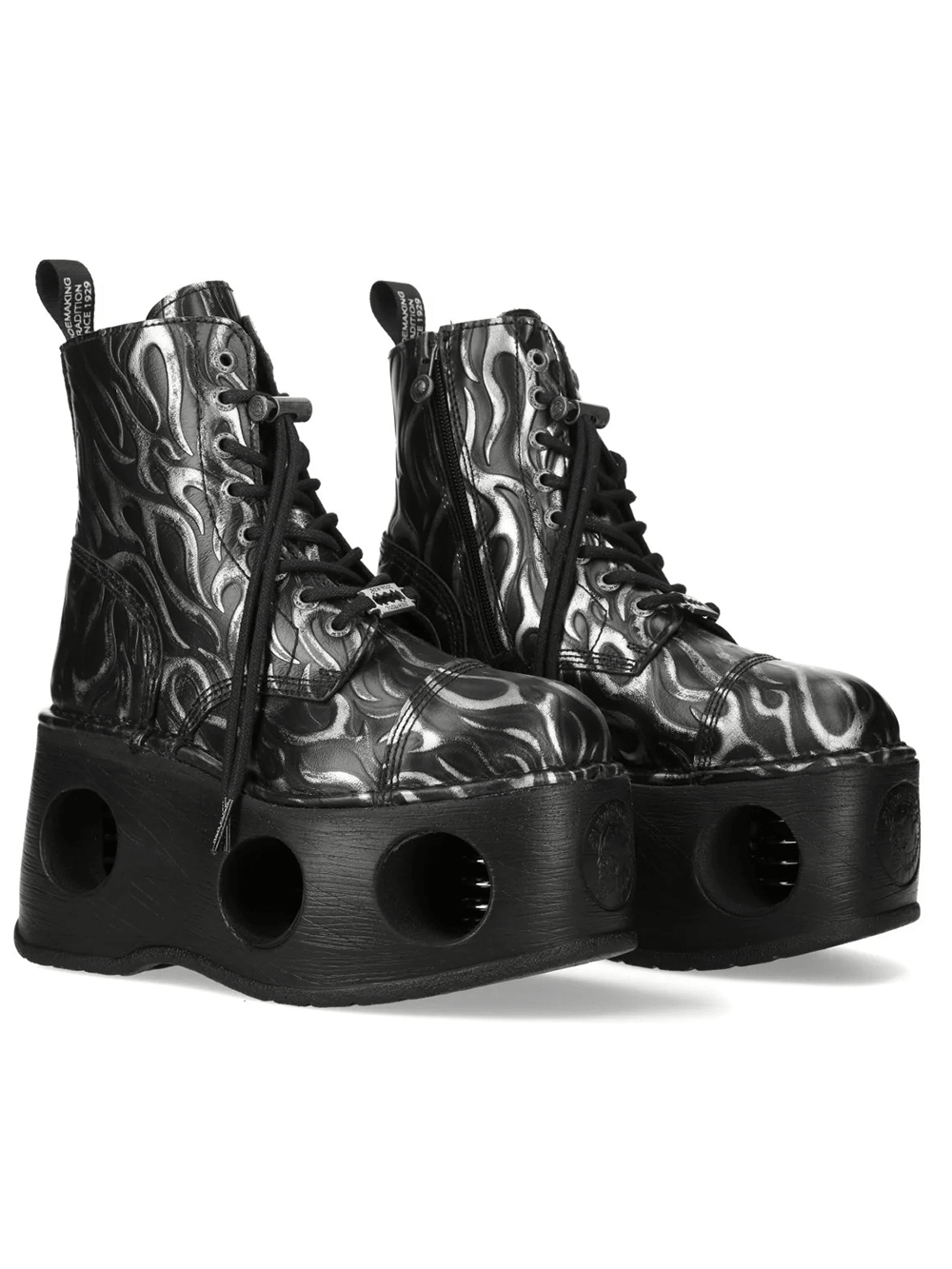NEW ROCK Women's Flame Boots with Hollow Platform Soles