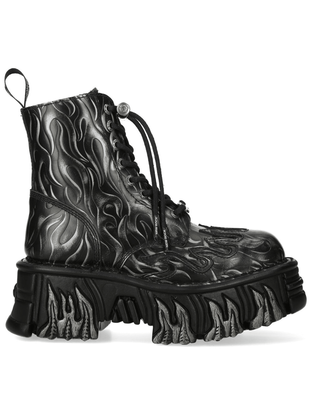 NEW ROCK Women's Flame Gothic Boots with Sculpted Sole