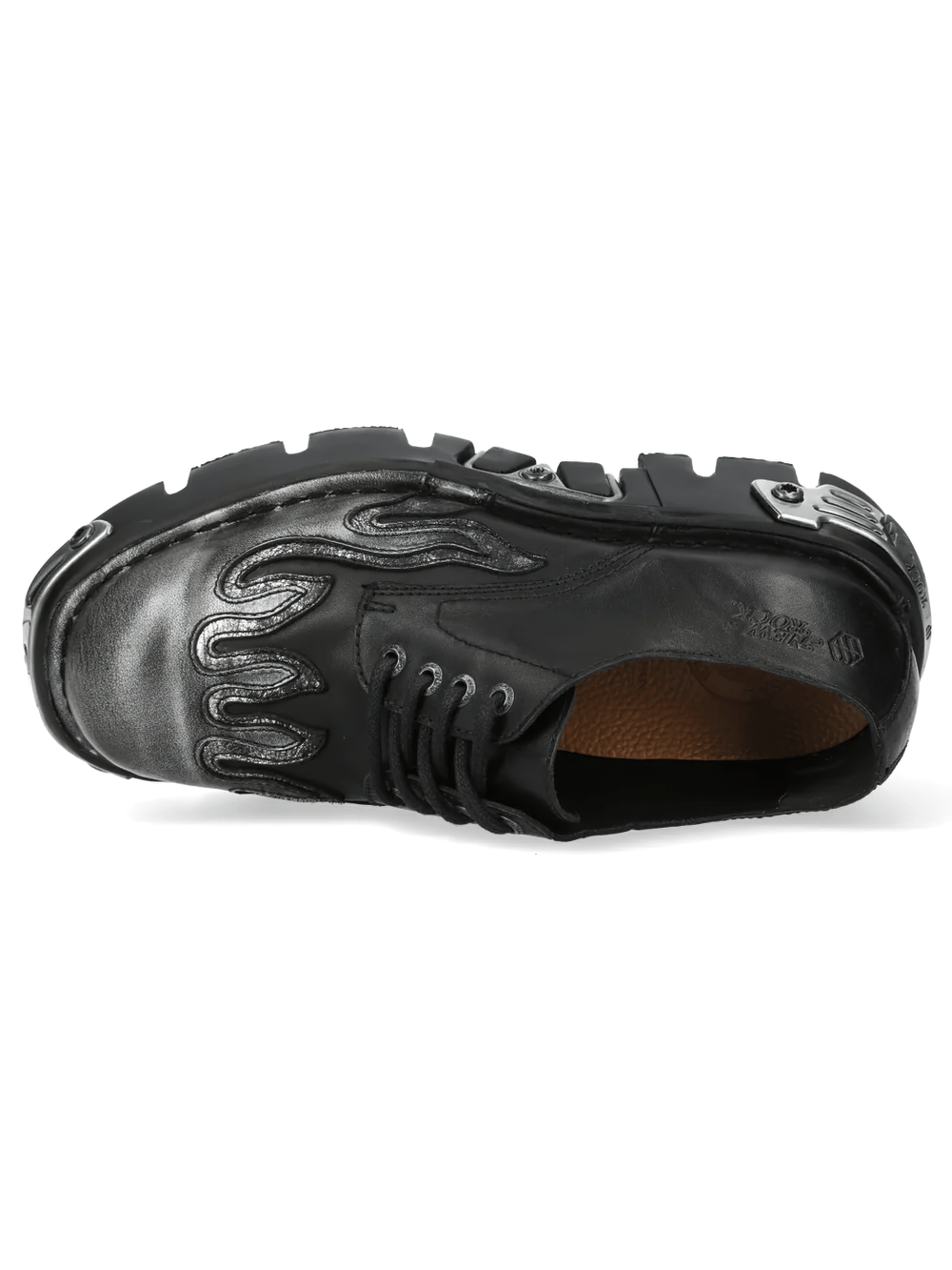 NEW ROCK Women's Flame Lace-Up Shoes with Chunky Lug Soles