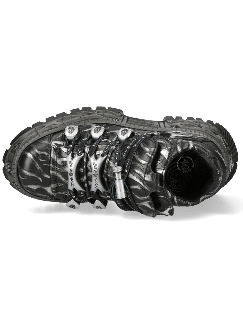NEW ROCK Women's Flame Platform Sneakers with Lace-Up