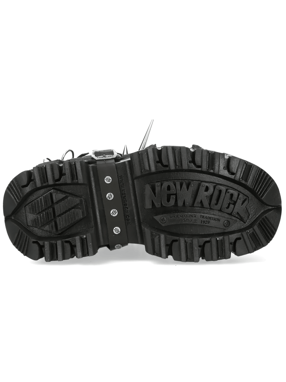 NEW ROCK Women's Gothic Platform Boots with Spikes Rings
