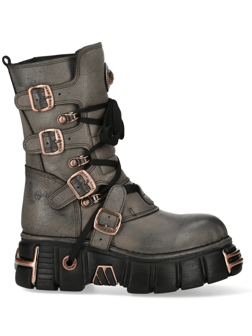 NEW ROCK Women's Gothic Punk Boots With Buckles and Platform