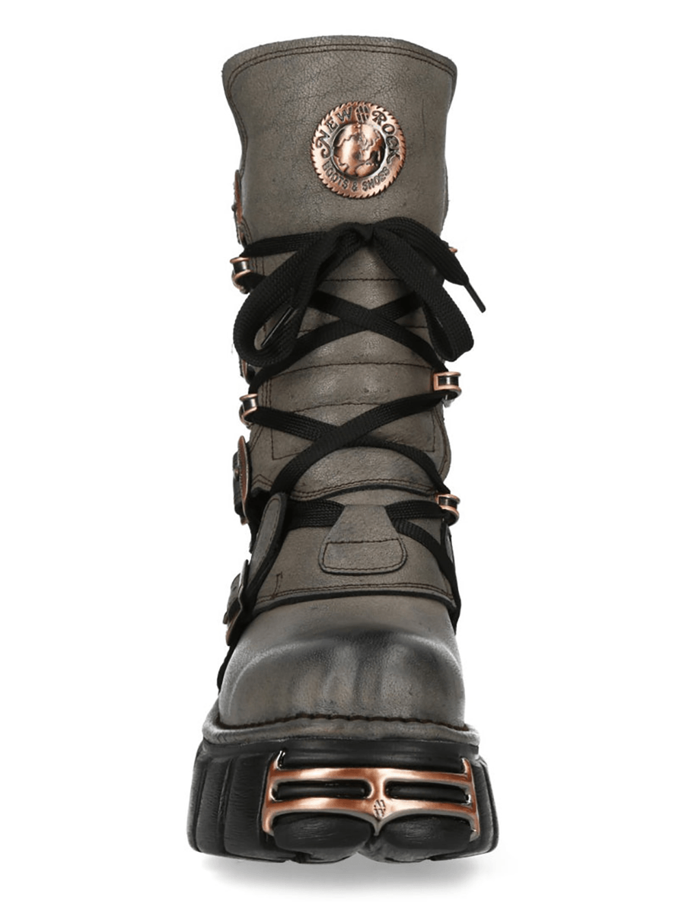 NEW ROCK Women's Gothic Punk Boots With Buckles and Platform