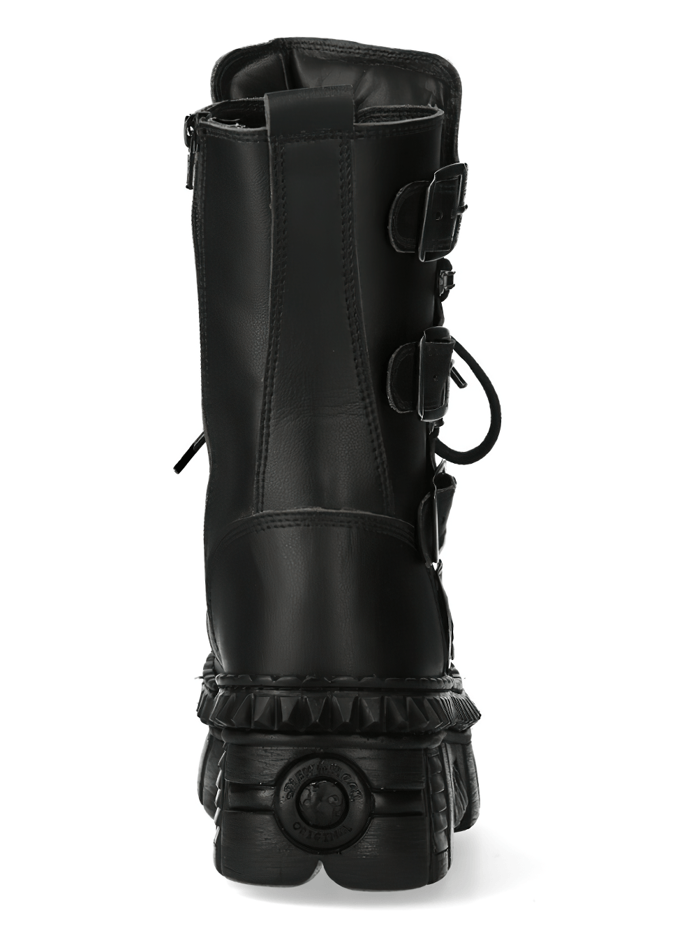 NEW ROCK Women's Industrial Platform Boots with Buckles