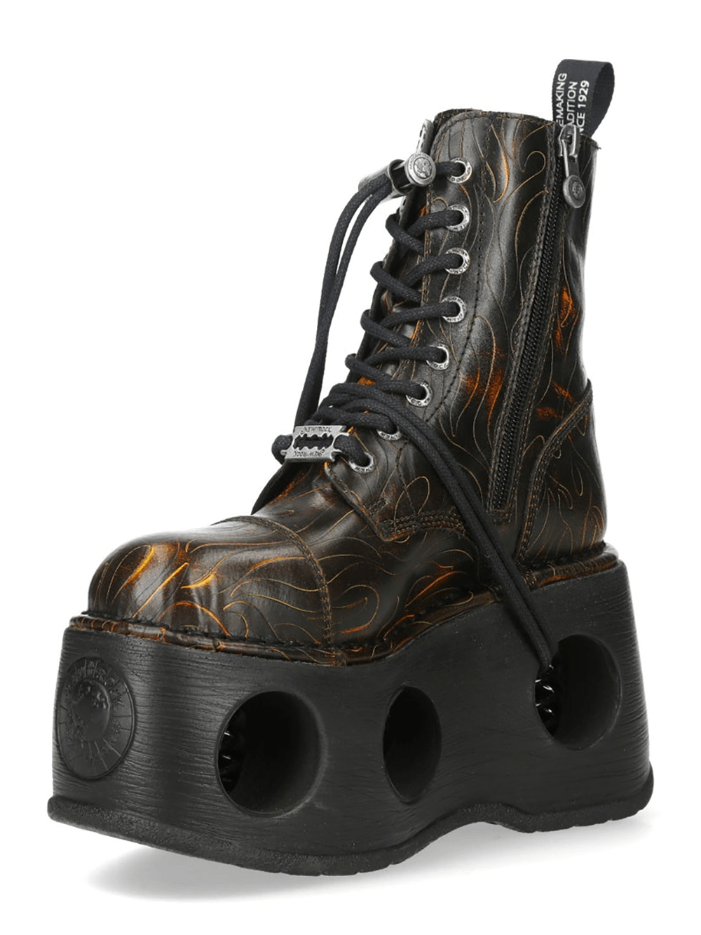 NEW ROCK Women's Inferno Platform Boots with Sculpted Tread
