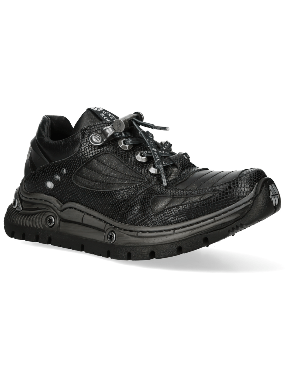 NEW ROCK Women's Low-Top Shoes with Reptile Embossed Panel