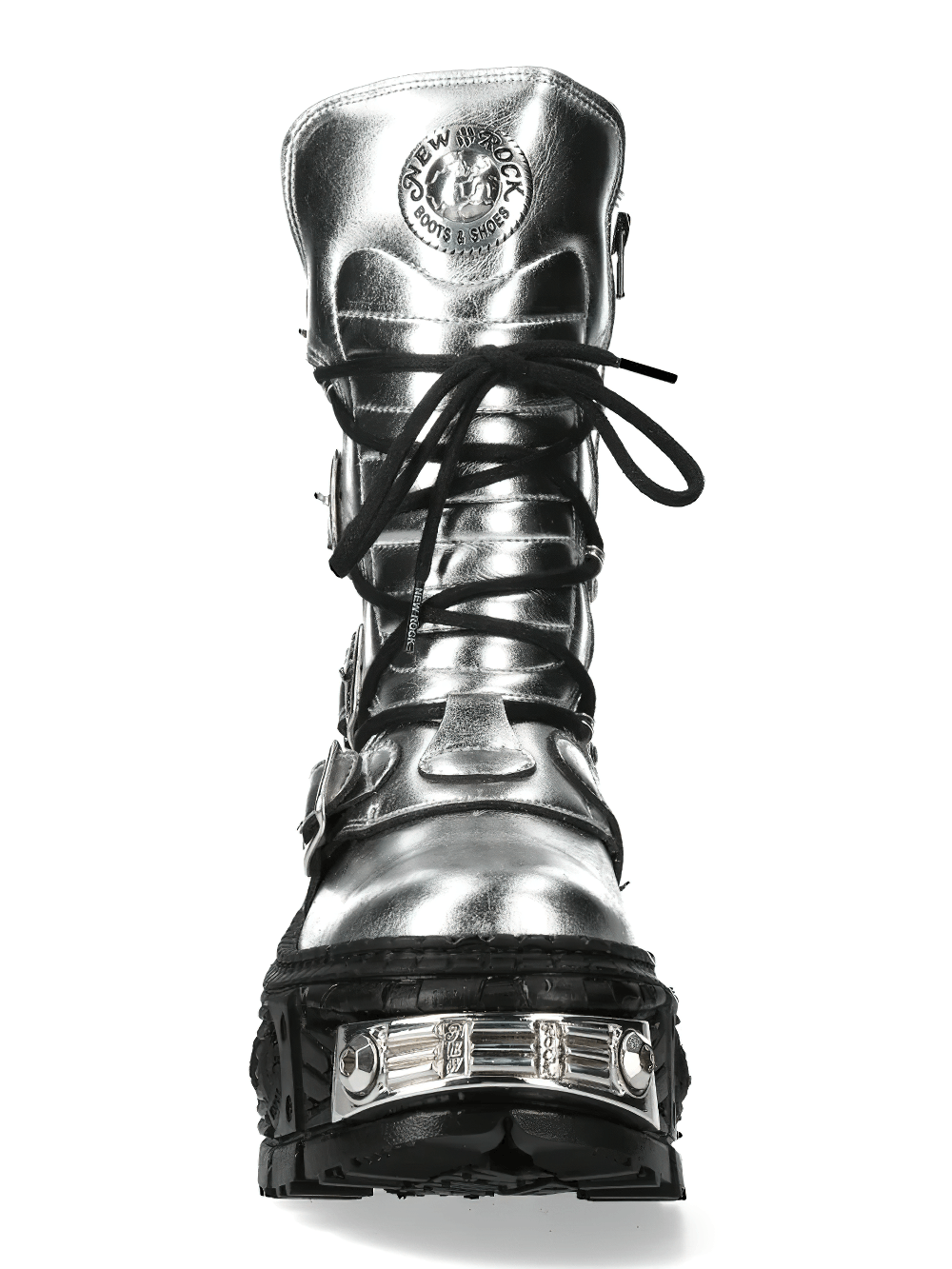 NEW ROCK Women's Platform Boots with Metal Plate Sole