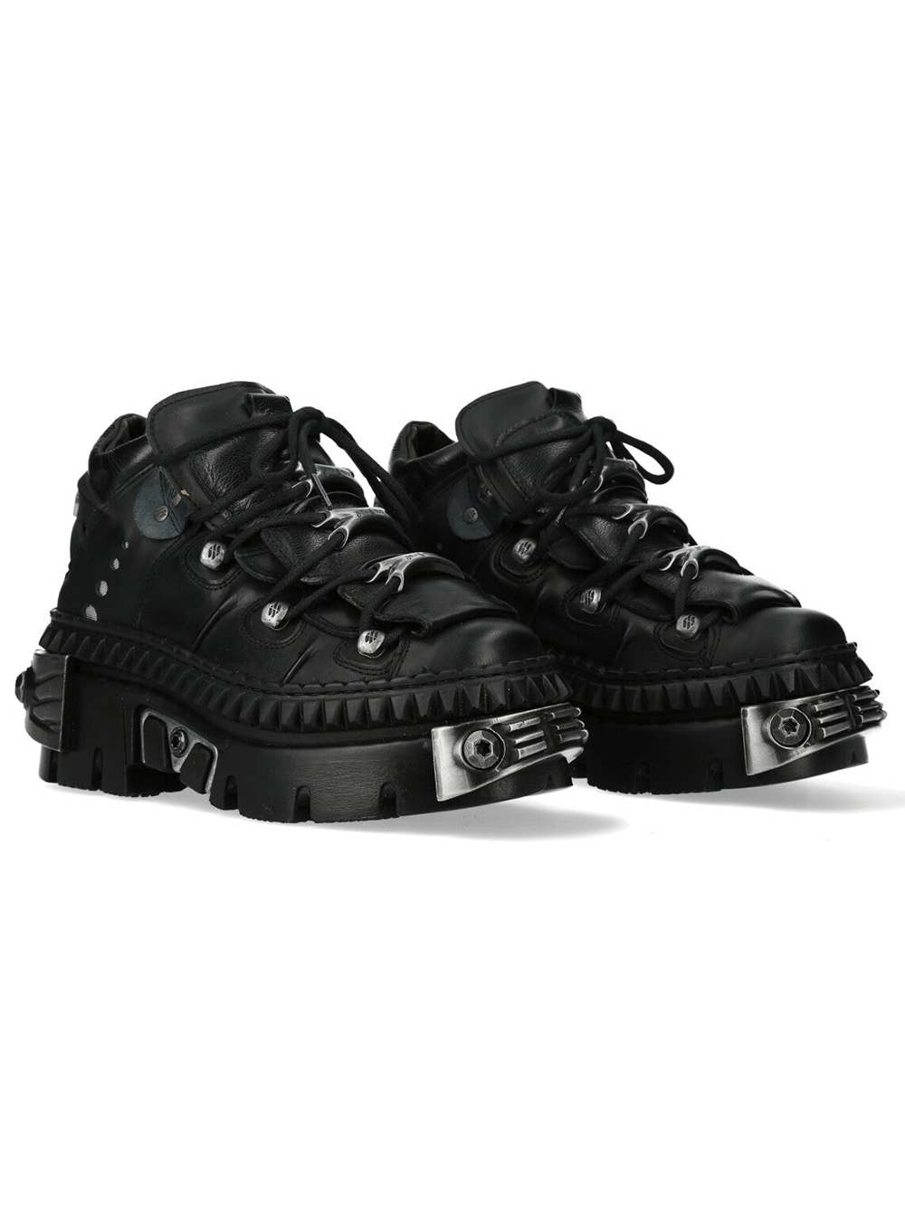 NEW ROCK Women's Platform Shoes with Industrial Metalwork