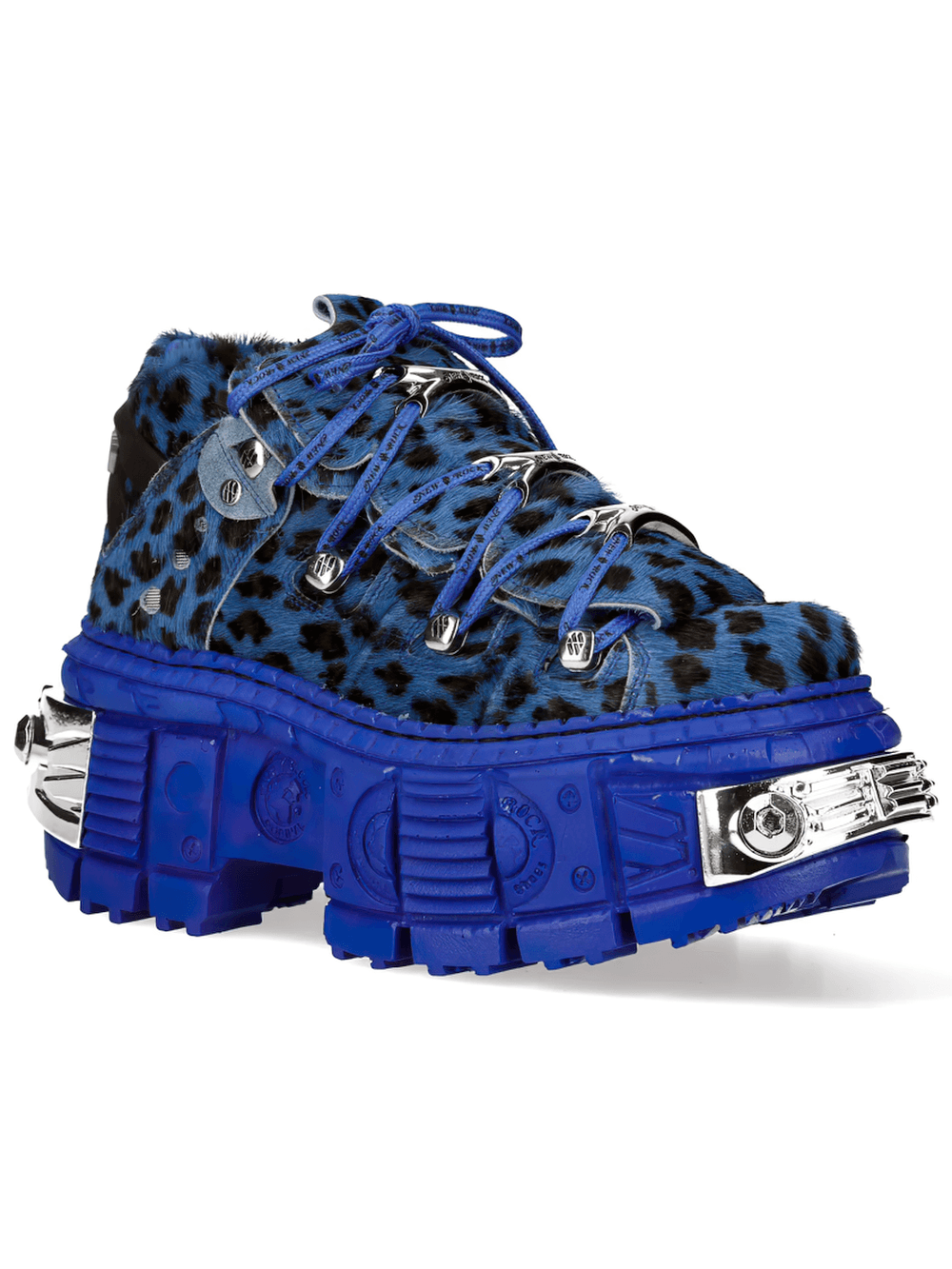 NEW ROCK Women's Platform Shoes with Metallic Hardware Trim