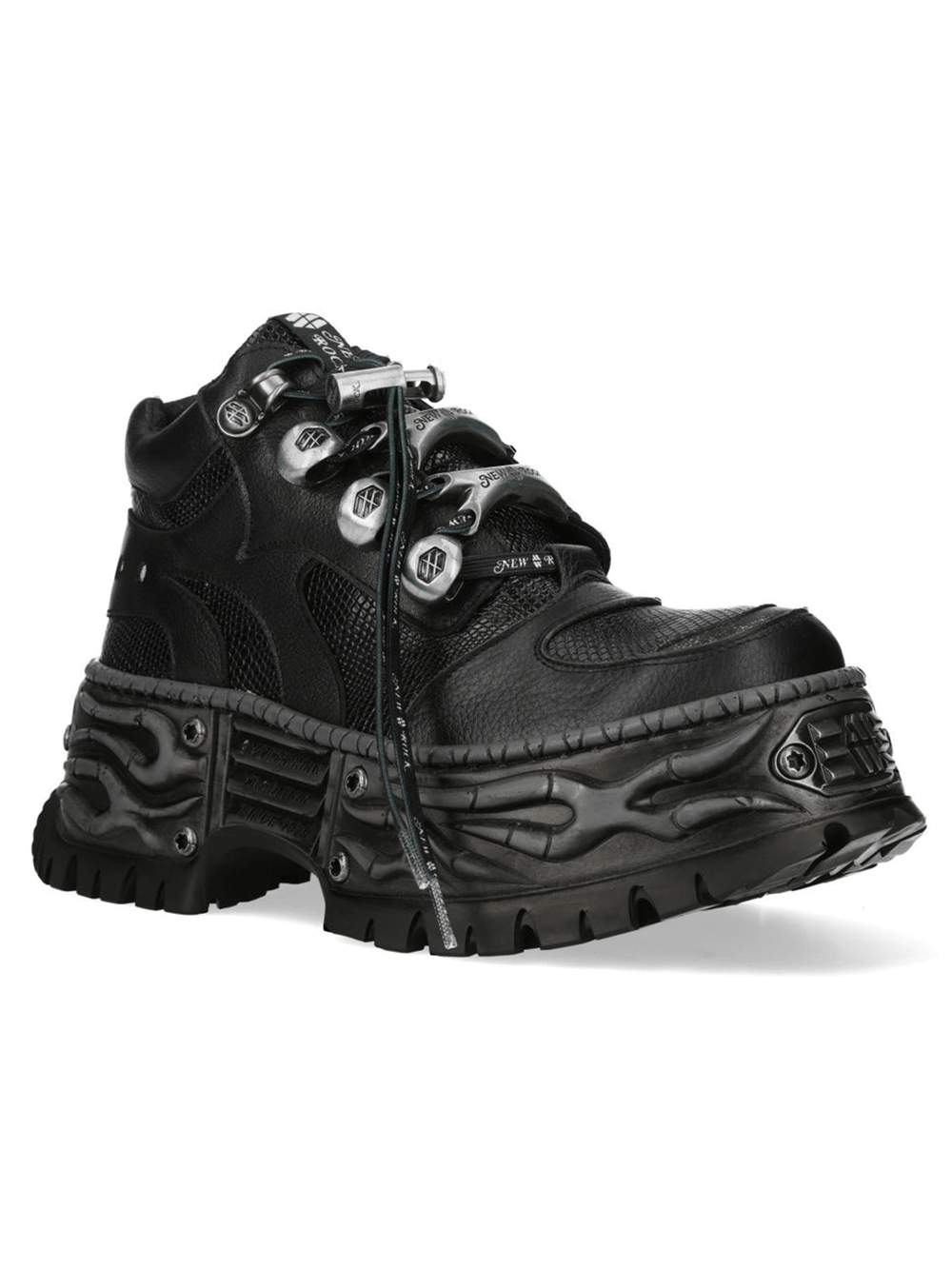 NEW ROCK Women's Platform Sneakers With Lace-Up