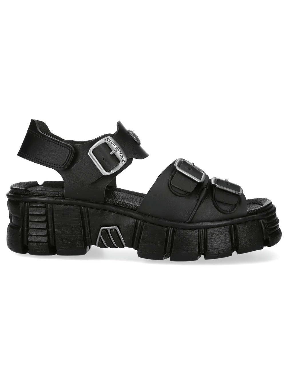 NEW ROCK Women's Punk Platform Sandals with Buckles