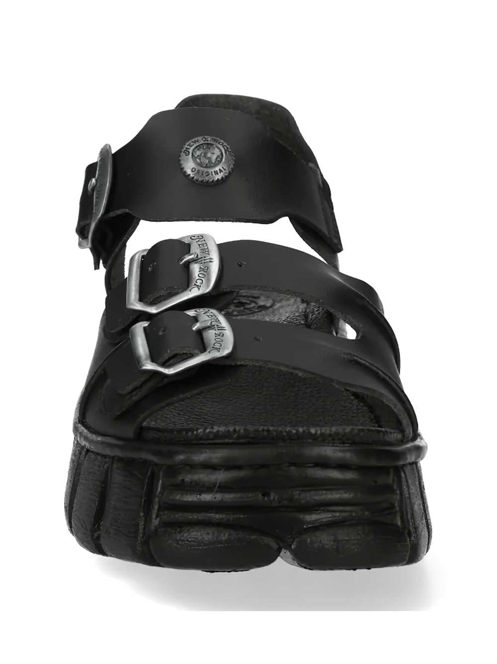 NEW ROCK Women's Punk Platform Sandals with Buckles