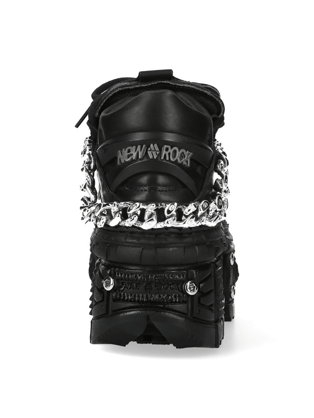 NEW ROCK Women's Punk Shoes with Chains and Bat Wing Details