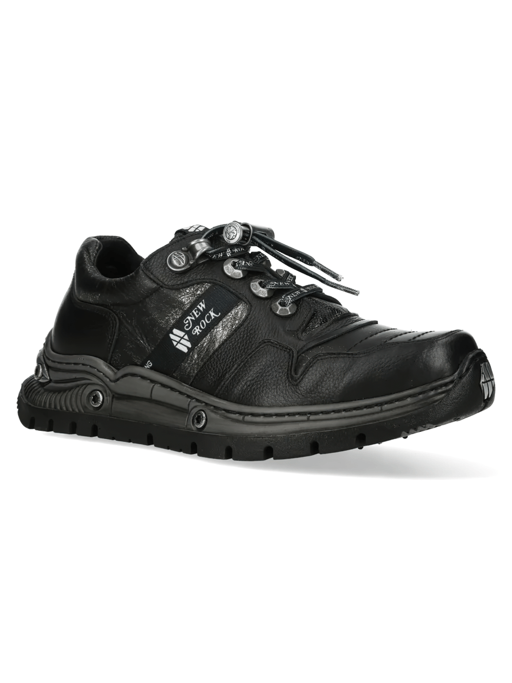NEW ROCK Women's Rock Low-Top Chunky Tread Lace-Up Shoes