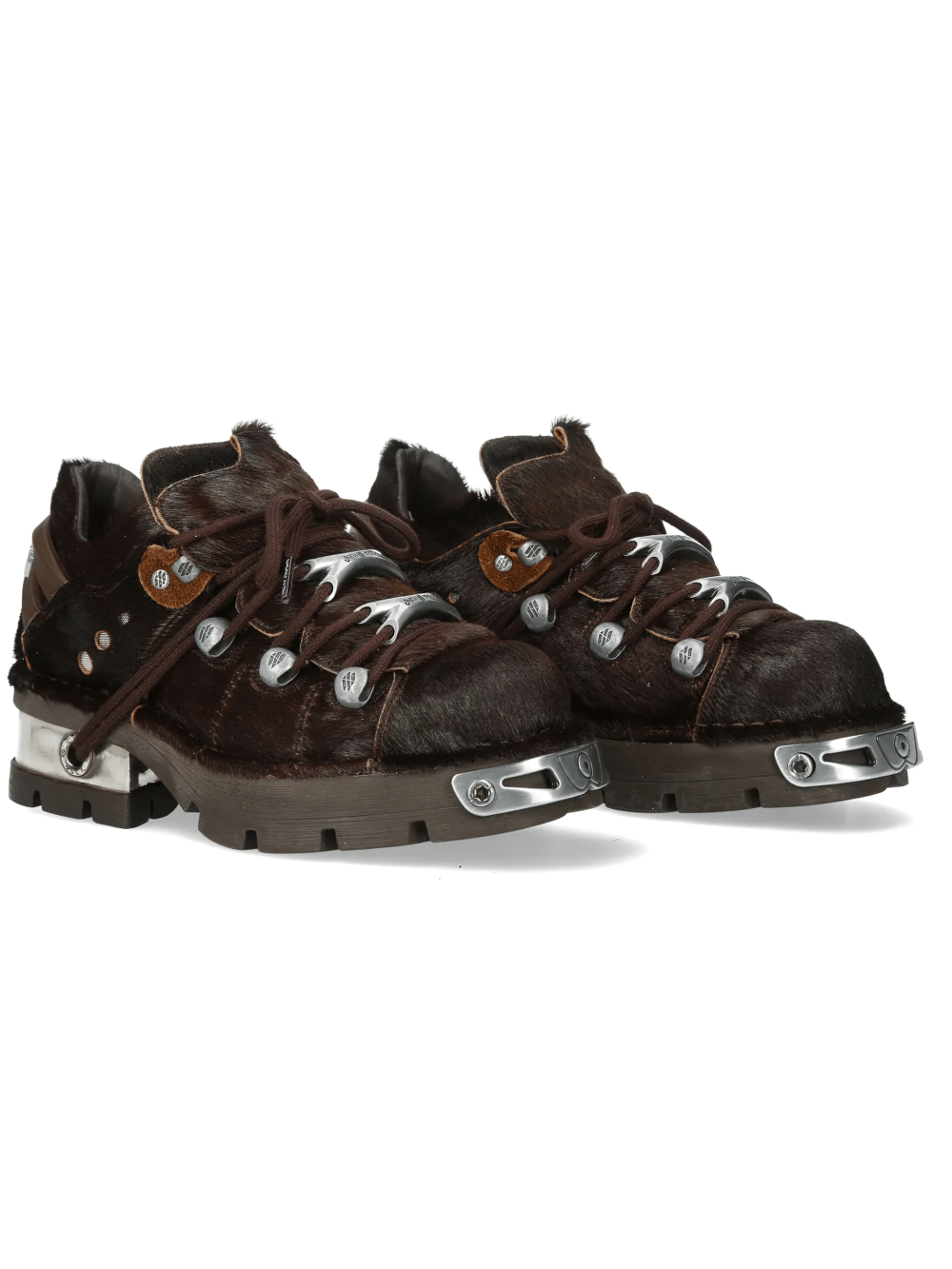 NEW ROCK Women's Rock Shoes with Metal Plates and Lug Sole