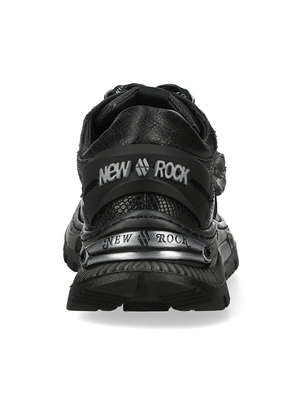 NEW ROCK Women's Rock Sneakers with Metallic Skull Details