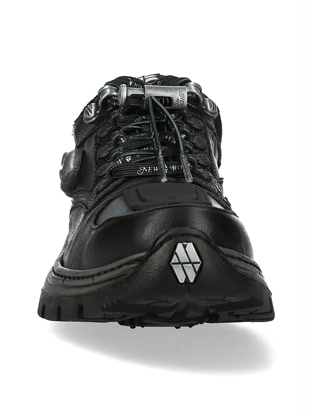 NEW ROCK Women's Rock Sneakers with Metallic Skull Details