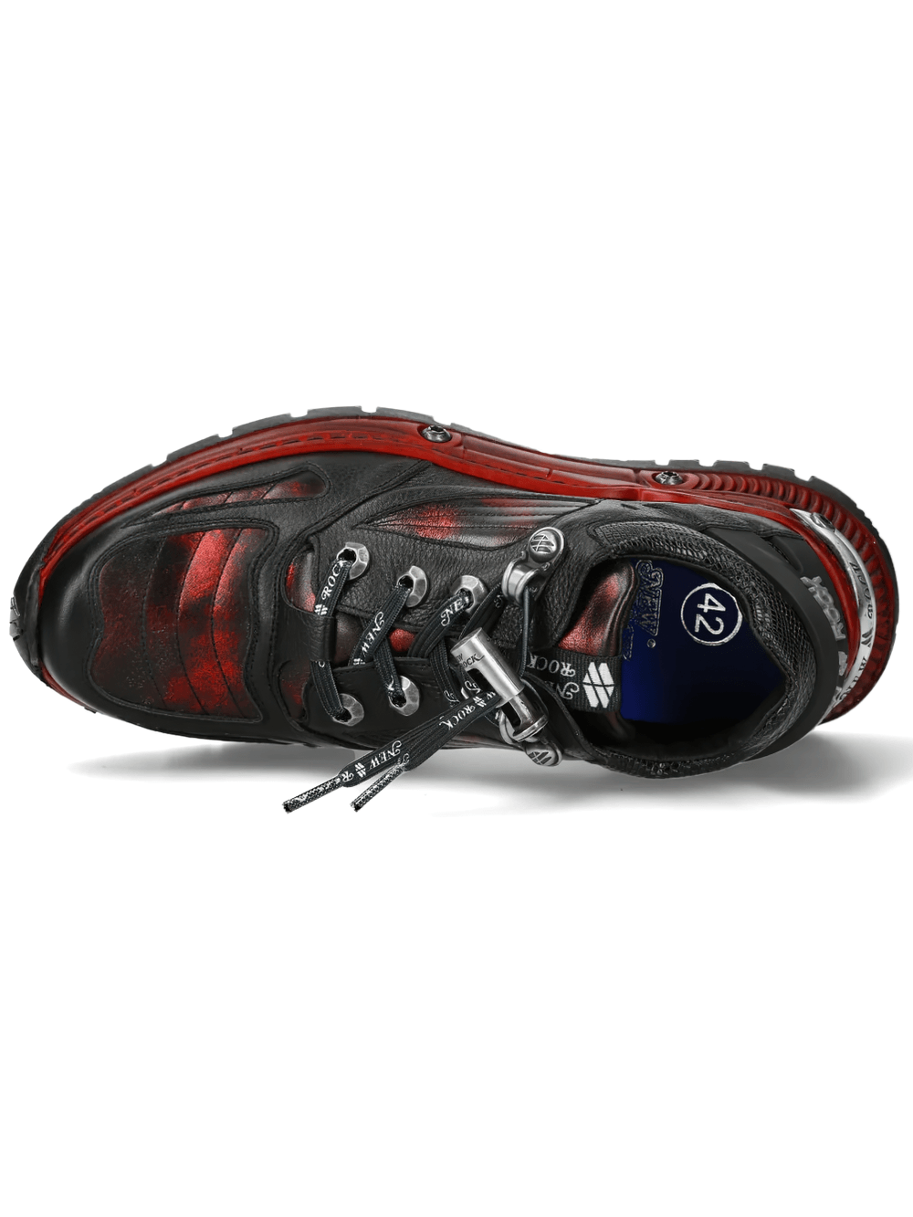 NEW ROCK Women's Shoes with Red Industrial Sole Accents