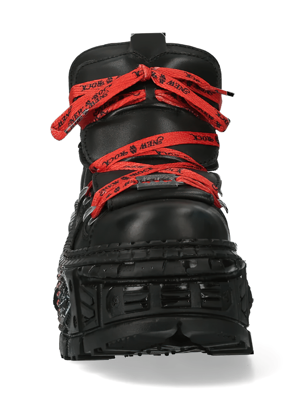NEW ROCK Women's Shoes with Red Laces and Chunky Treads