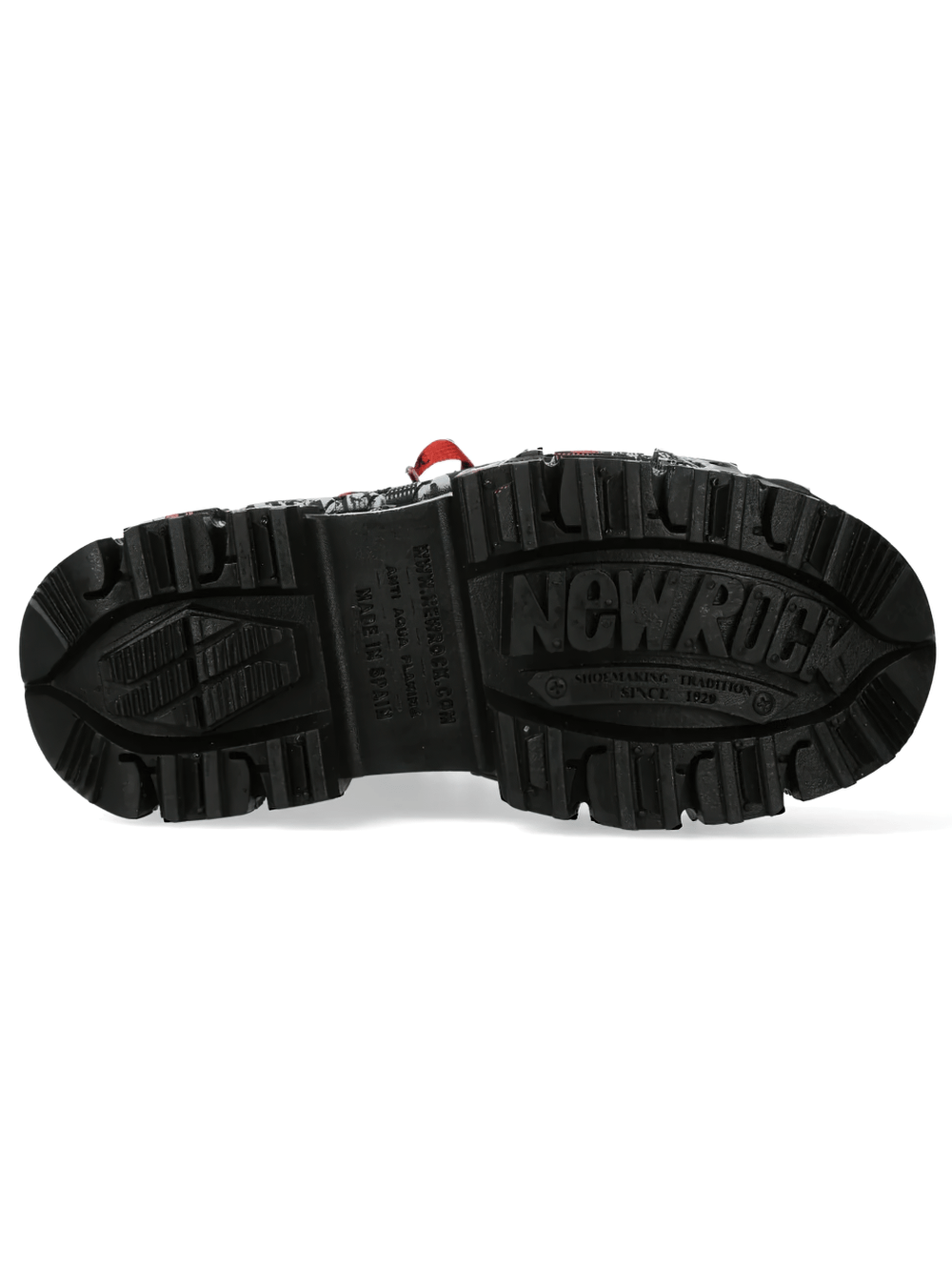 NEW ROCK Women's Shoes with Red Laces and Chunky Treads