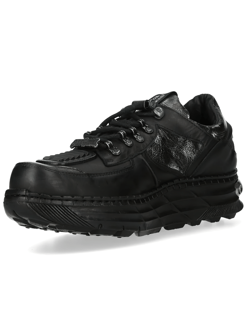 NEW ROCK Women's Skull Sneakers with Chunky Treaded Sole