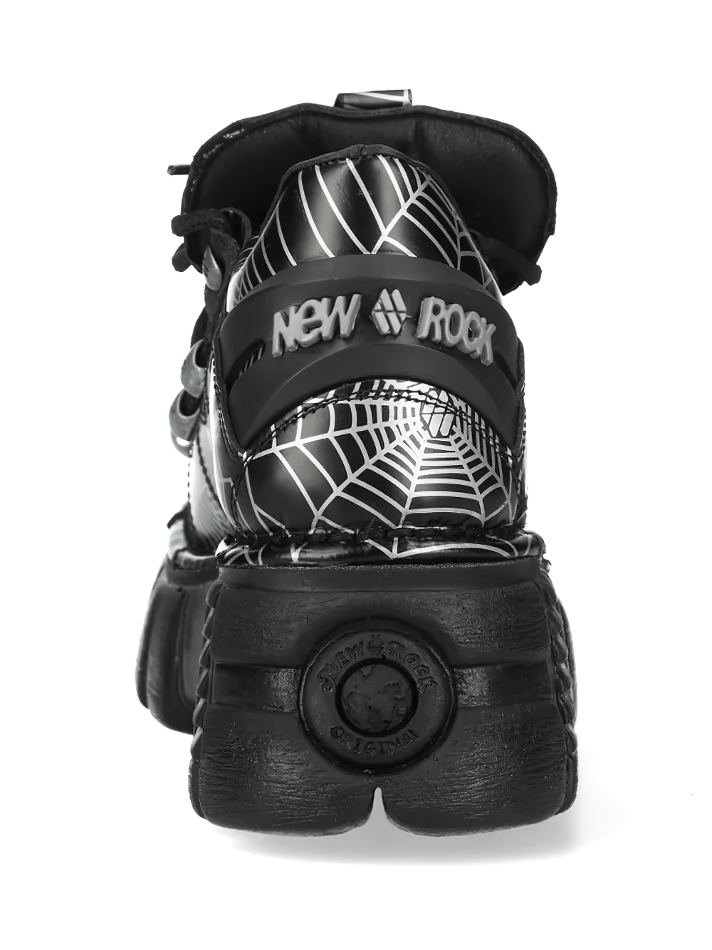 NEW ROCK Women's Spider Web Gothic Chunky Platform Shoes