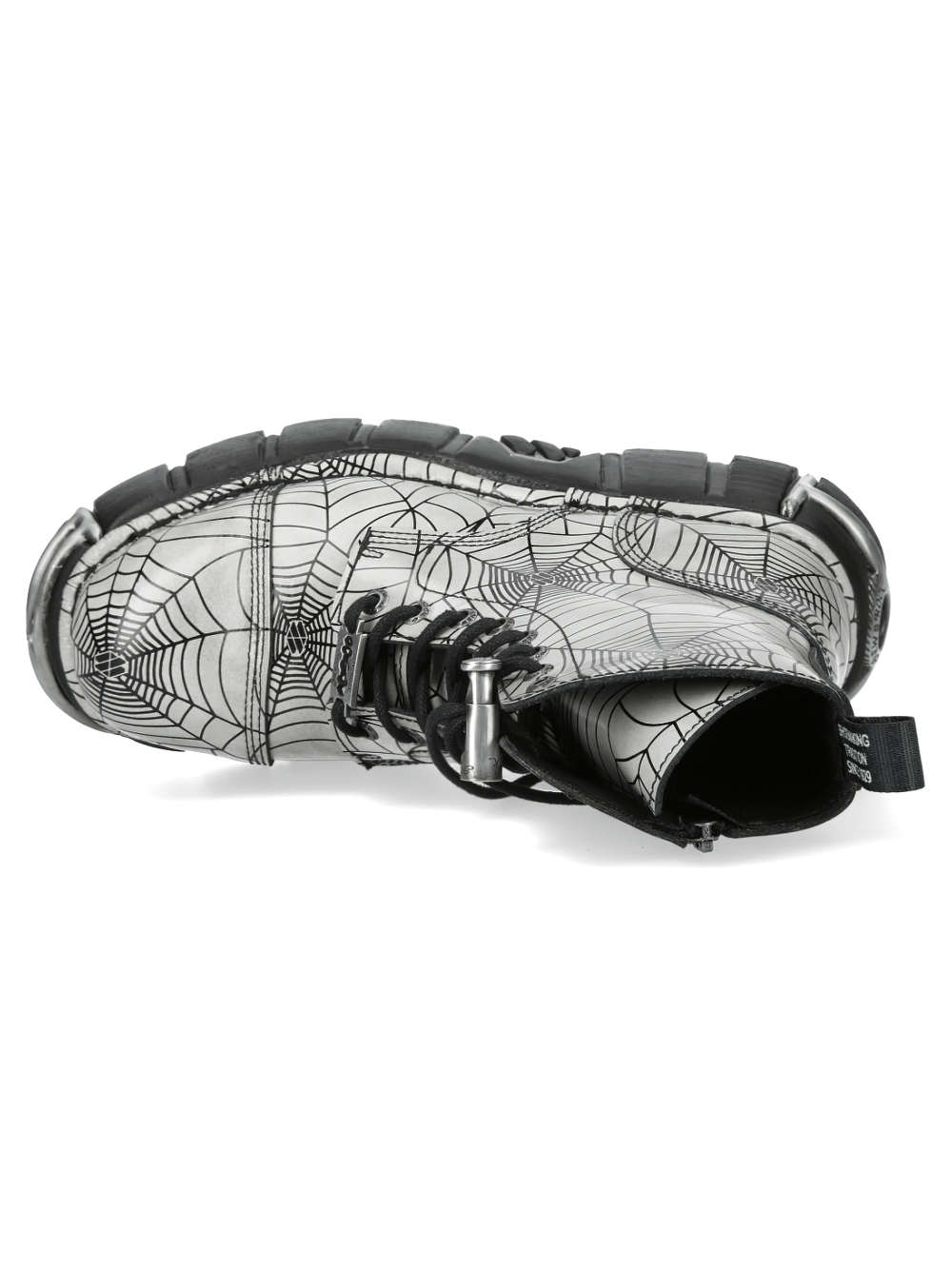 NEW ROCK Women's Spiderweb Platform Boots with Toe Guard