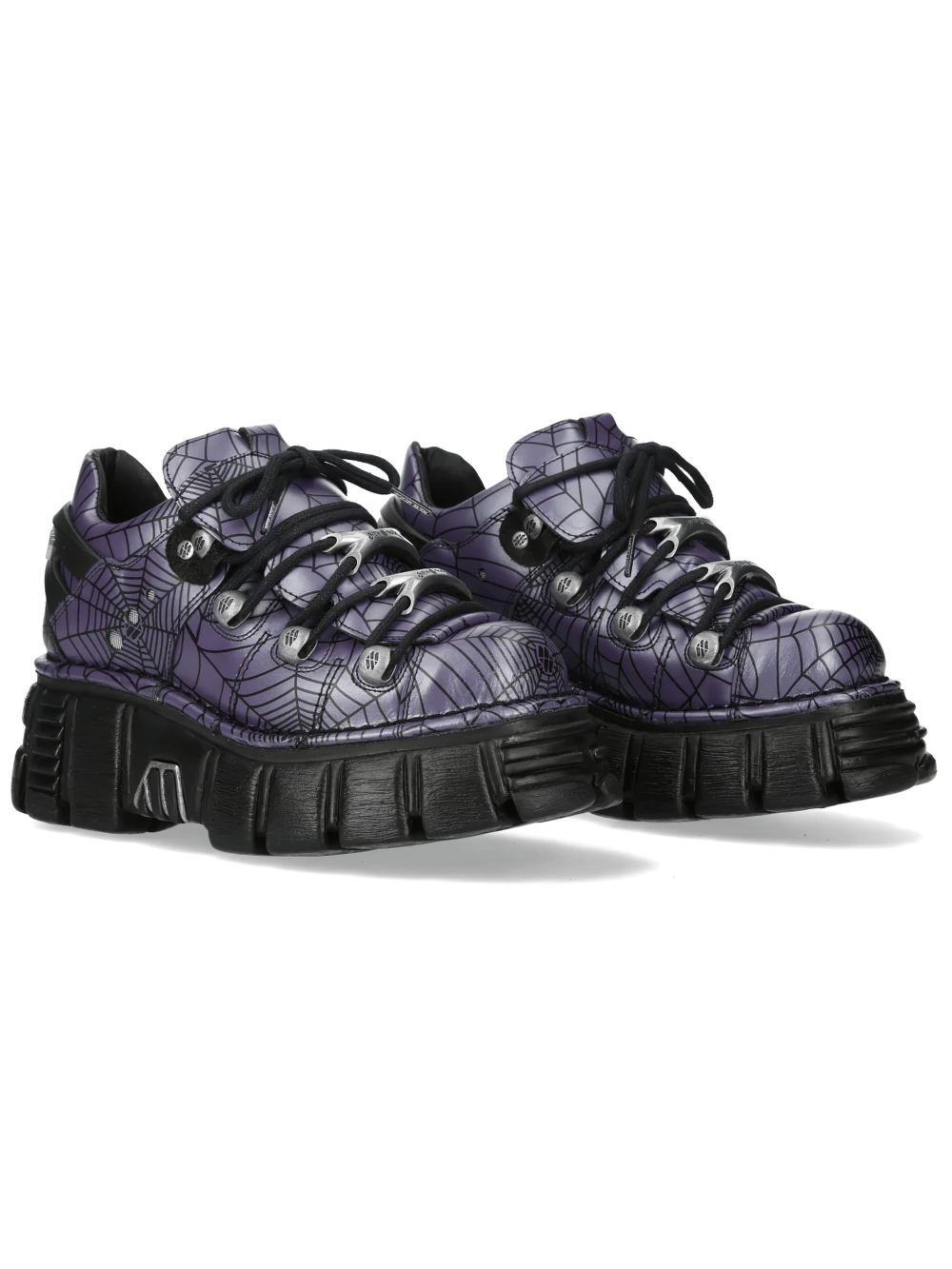 NEW ROCK Women's Spiderweb Shoes with Chunky Lug Platform