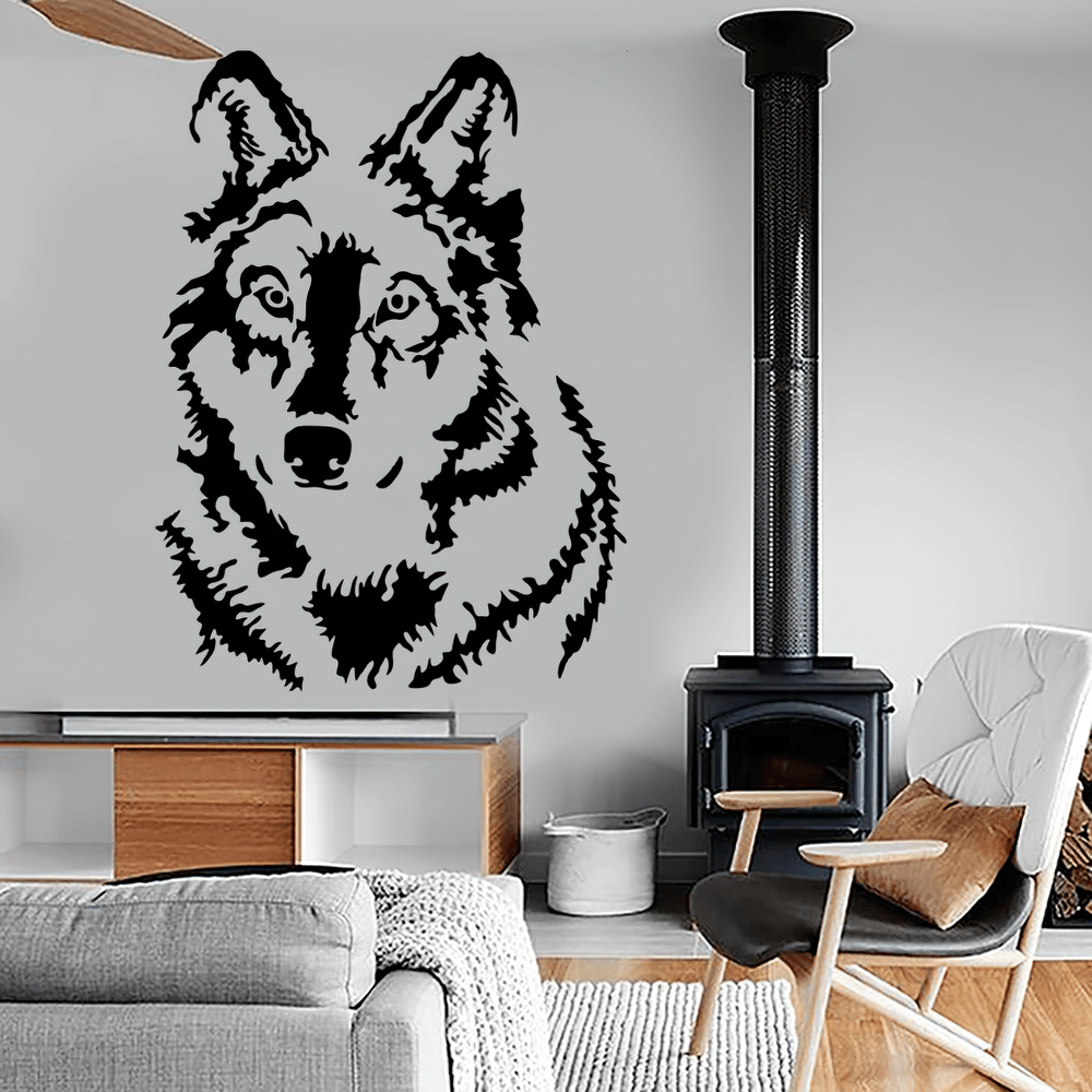 Norse Wolf Vinyl Wall Decal for Gothic Home Decor