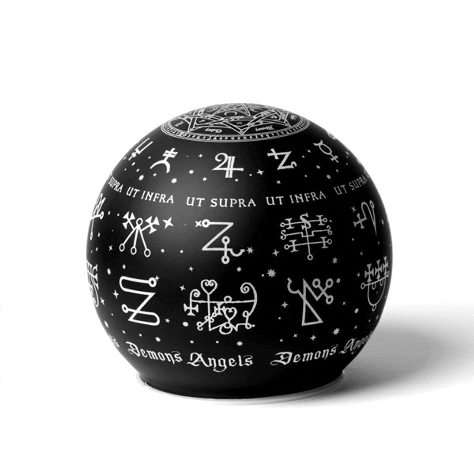Occult Sigil Globe Lamp with Angel and Demon Seals