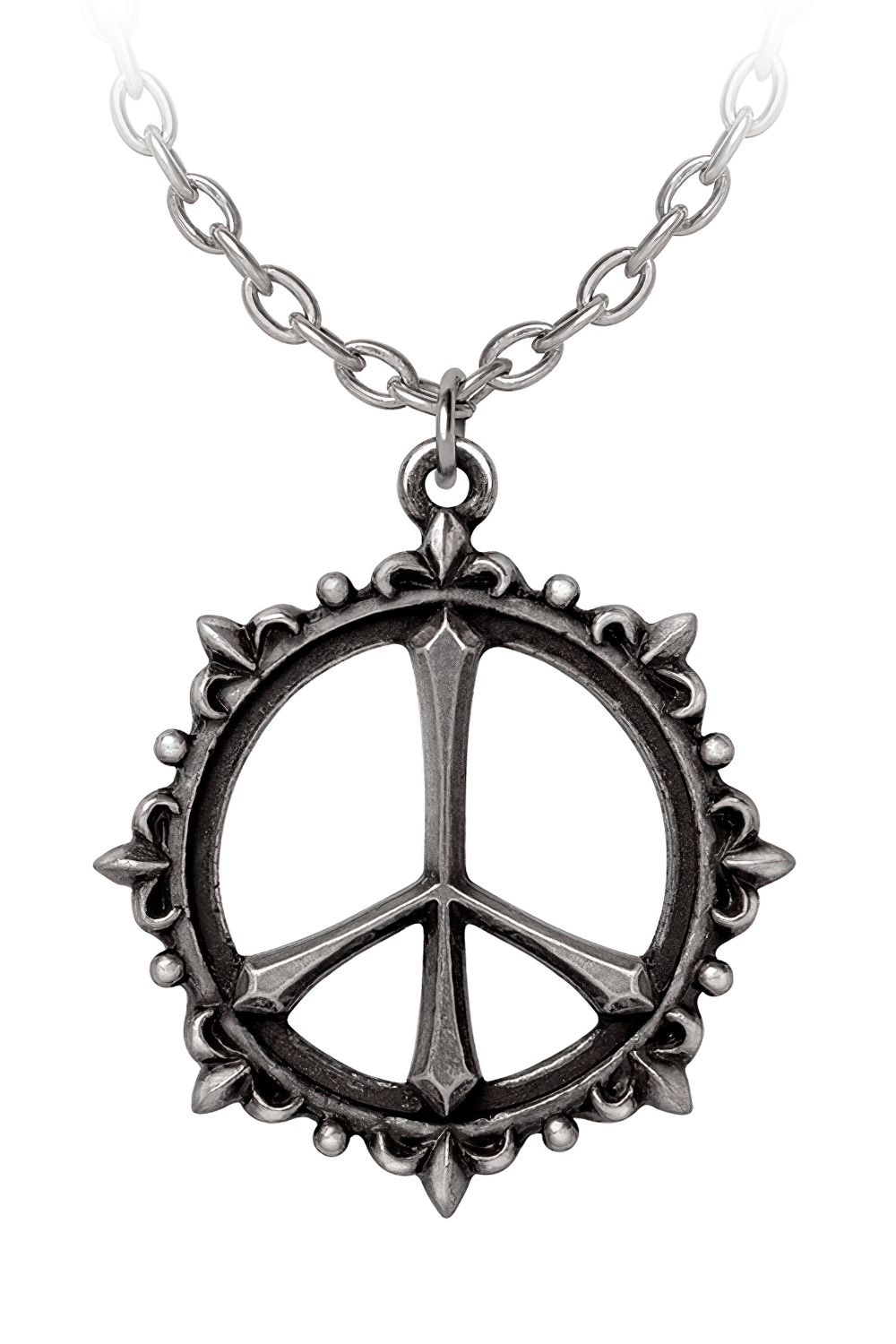 Pax Pendant with Gothic Peace Sign and Runic Detail