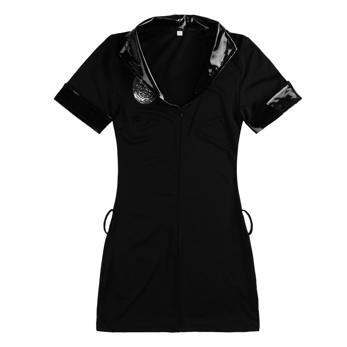 Police Officer Cosplay Women's Costume / Halloween Costume With Hat And Cuffs / Bodycon Mini Dress