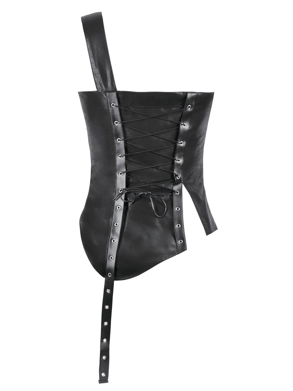 Punk Corset Top with Spiked Details and Zipper Closure
