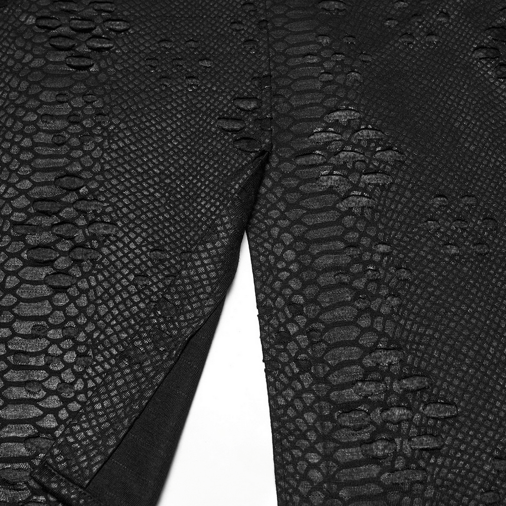 Punk Faux Leather Tattered Knitted Kilt for Men